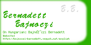 bernadett bajnoczi business card